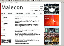 Malecon Ltd. Website,  deutscher Eingange